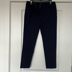 Loft Size 6 Curvy Skinny Ankle Navy Blue Dress Pant